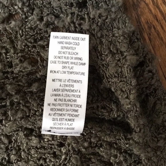 Revolution Olive Green Popcorn Crochet Cardigan - Picture 10 of 10